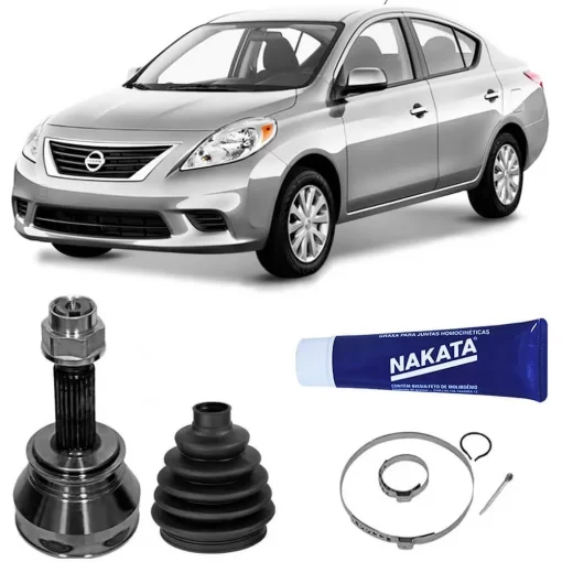 JUNTA HOMOCINÉTICA FIXA NISSAN VERSA 1.6 CAMBIO AUTOMATICO 2017 ate 2019 LADO RODA, 29 DENTES INTERNO, 25 DENTES EXTERNO NAKATA
