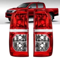 Par Lanterna Traseira Hilux SRV SR 2012 a 2015 Serve 2005 a 2011 Bicolor Cristal